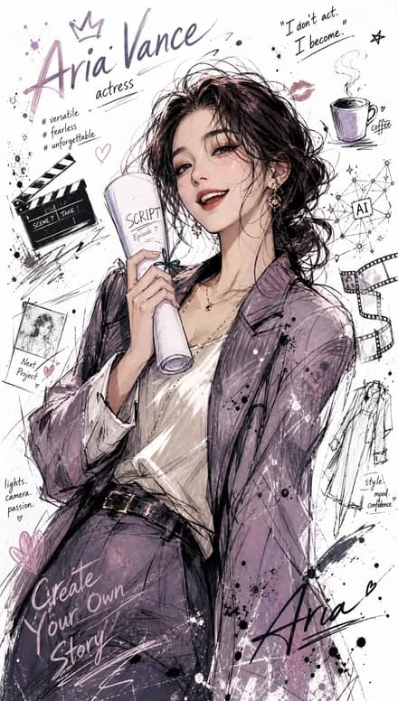 Illustrated Skira character