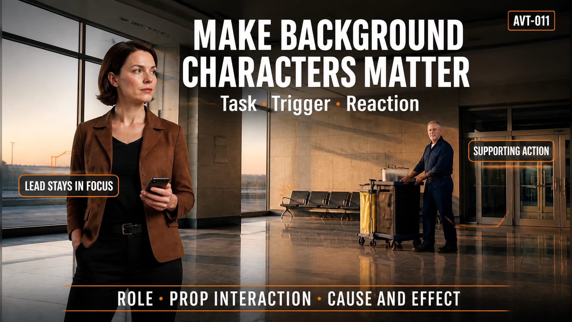 AI Video Background Character Prompts for More Believable Group Scenes