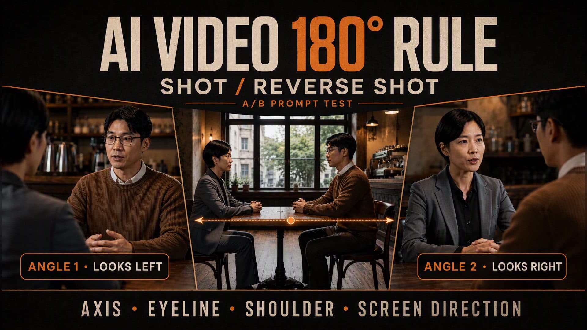 AI Video 180 Degree Rule Prompts: A Shot-Reverse-Shot A/B Test