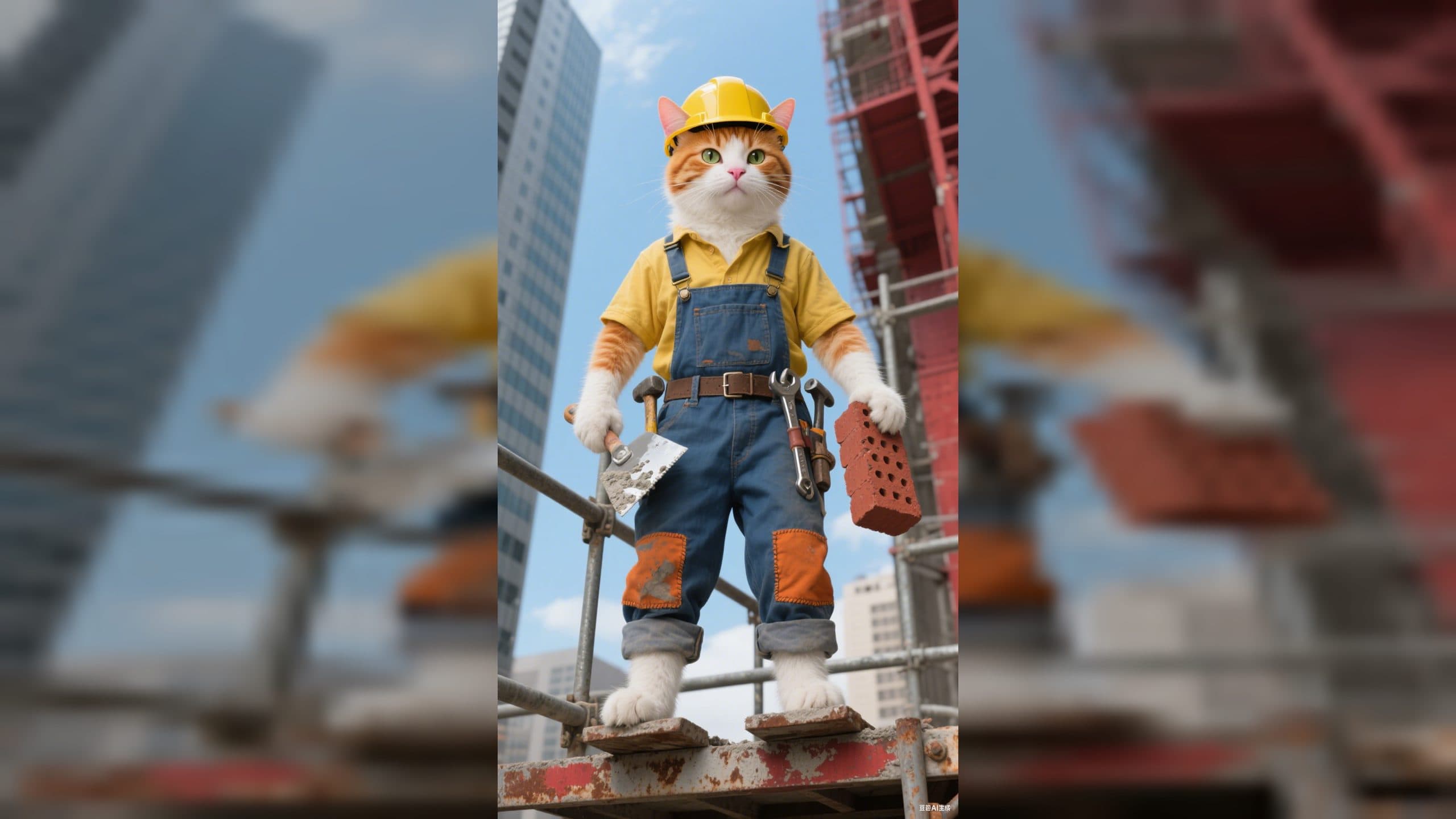 Animal Construction Worker Image from a Pet Photo