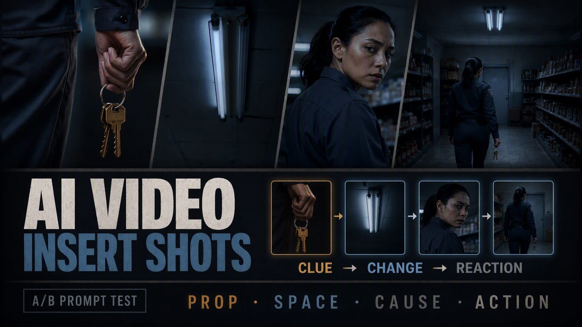 AI Video Insert Shot Prompts: Build Suspense with Props, Environment, and Reactions