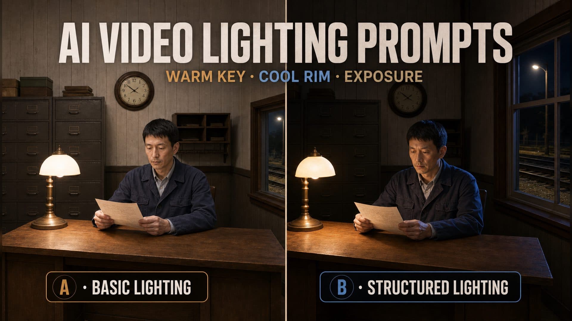 How to Write AI Video Lighting Prompts: A Warm and Cool Light A/B Test