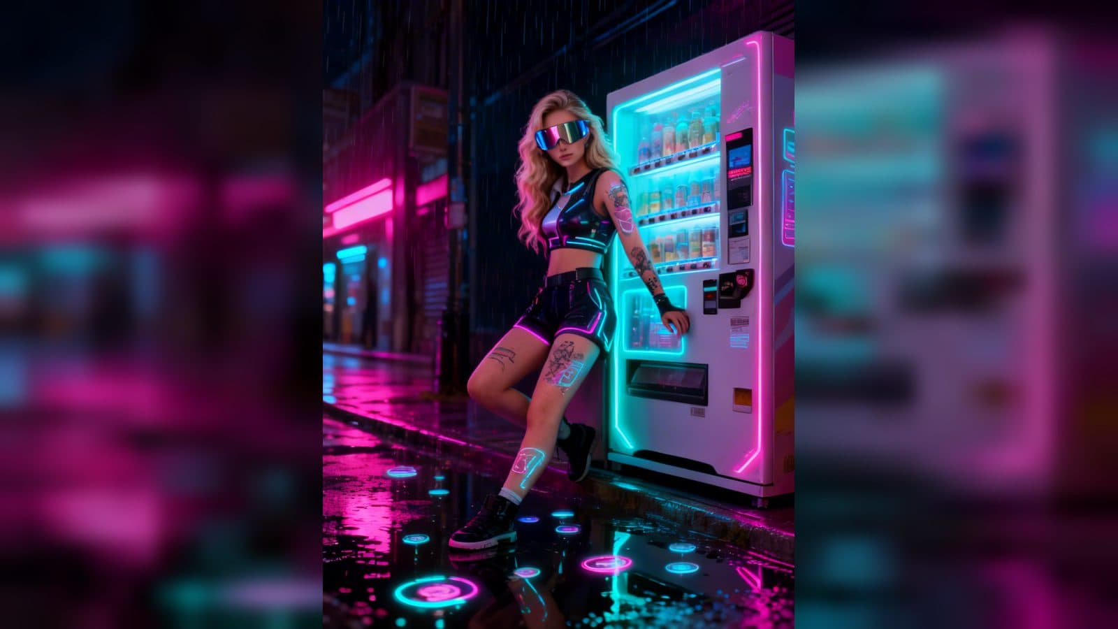 AI Cyberpunk Image Gallery Generator from One Photo