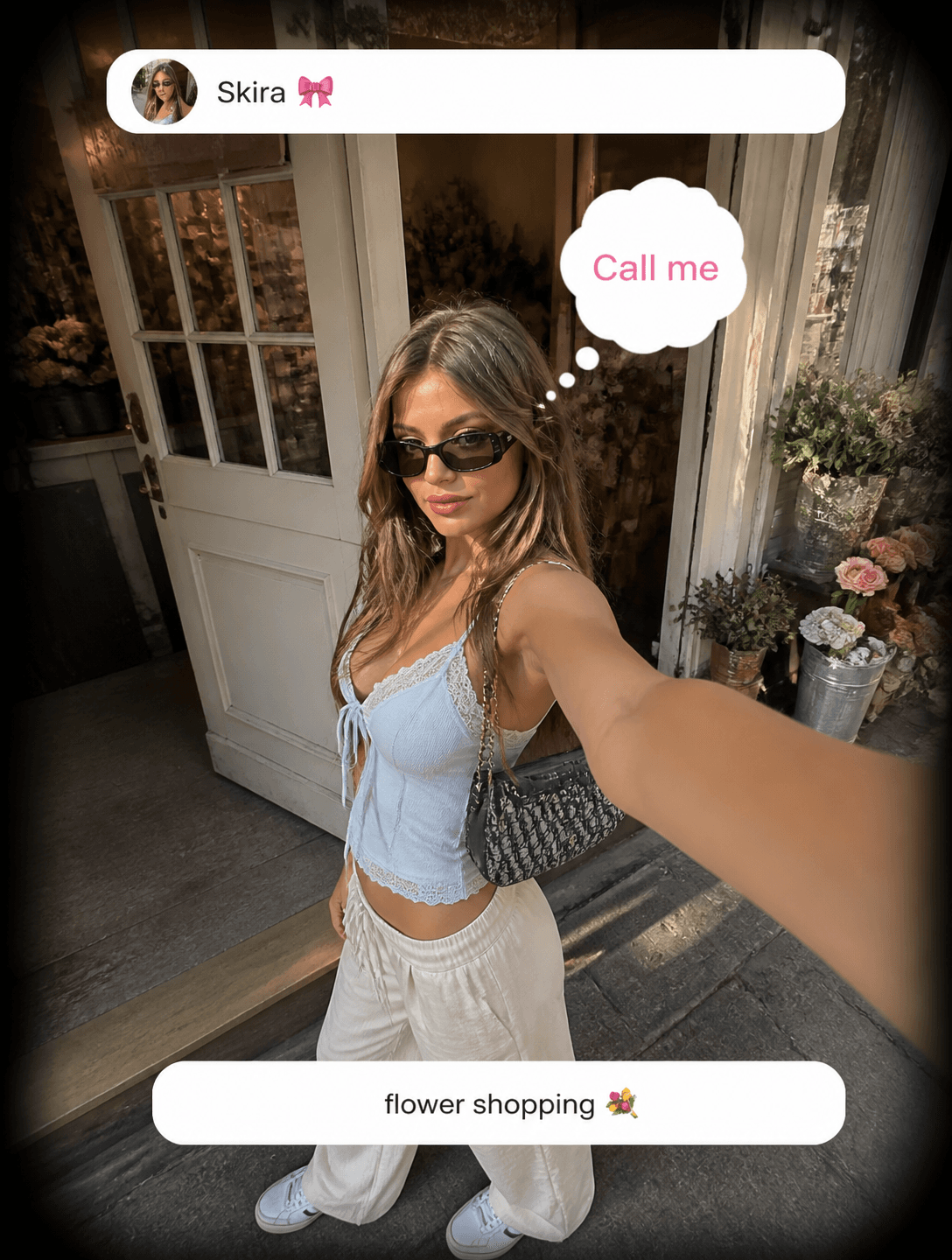 AI Profile Card Maker from Selfie: Create a Flower-Shop Fashion Card