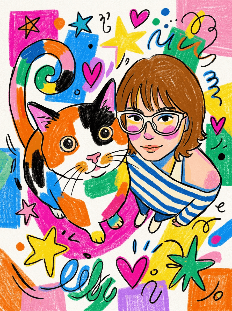 AI Tiktok's Soothing Crayon-style Illustration Image From Image