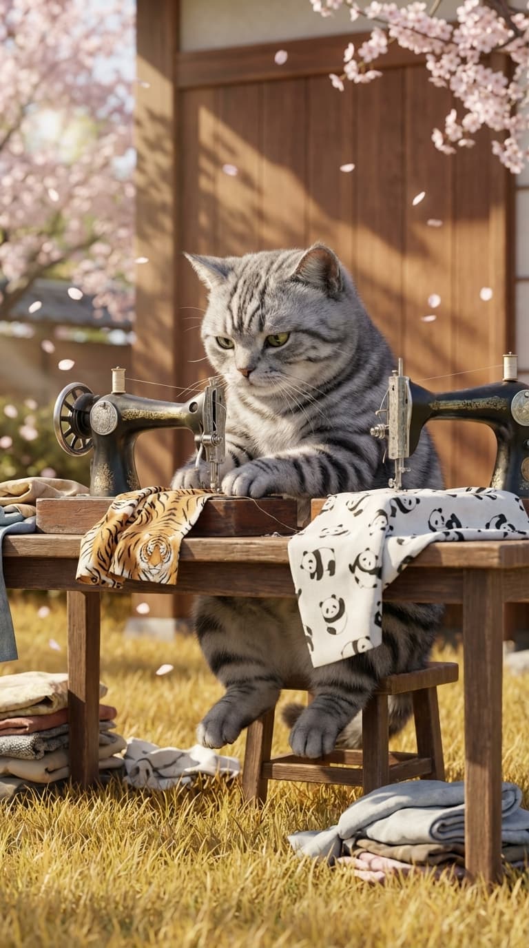 AI Stitching Pet Video From Image