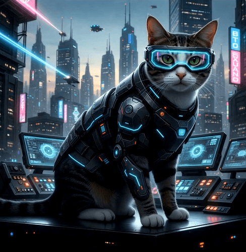 AI Cyber Kitten V1.0 Video From Image