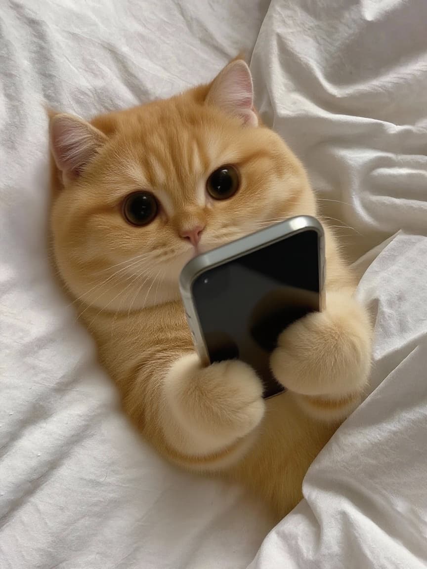 Looking At Pet‘s Phone📱 Image From Photo