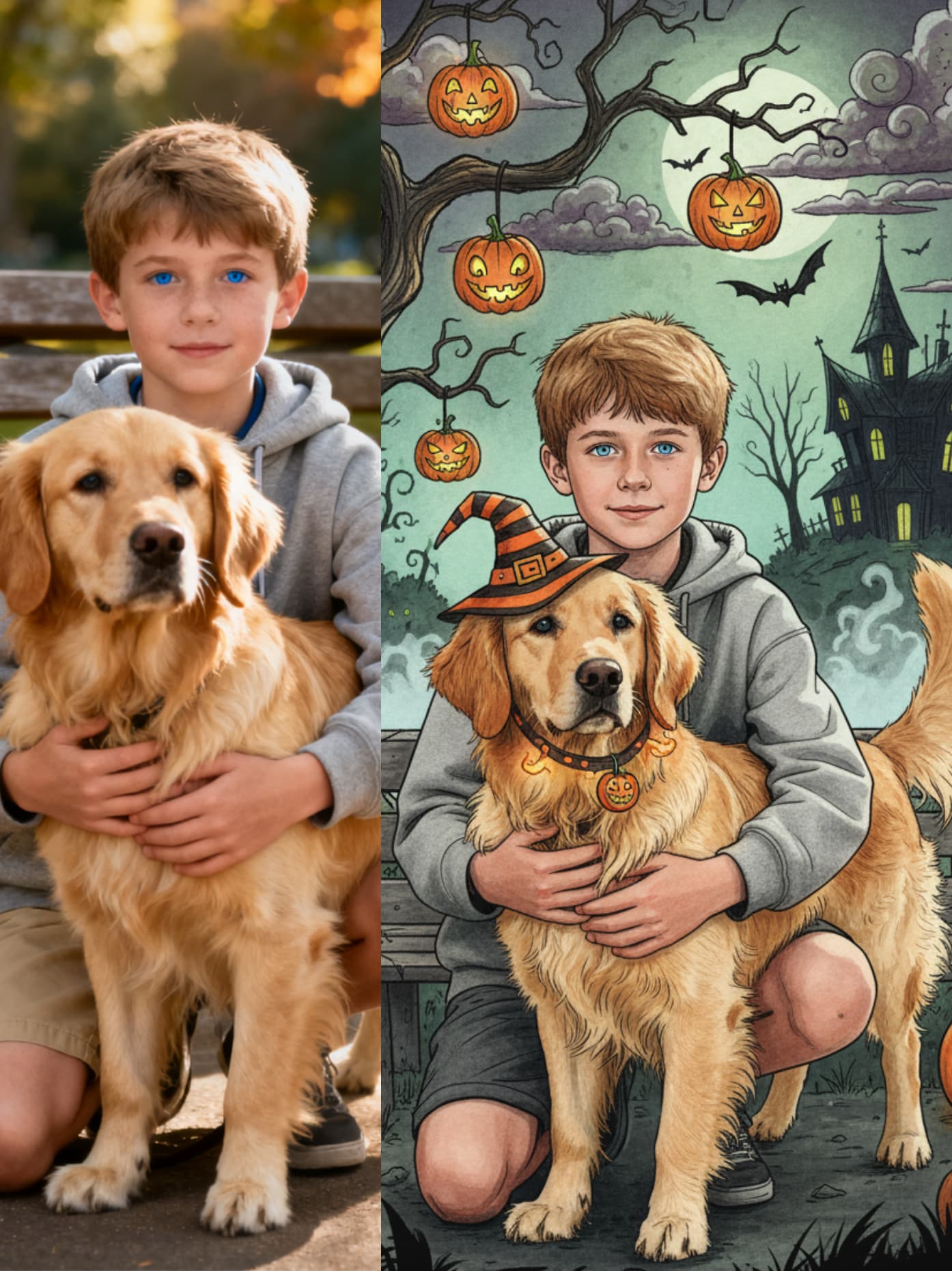 AI Halloween Watercolor Art Makeover👻🖌 Image From Image