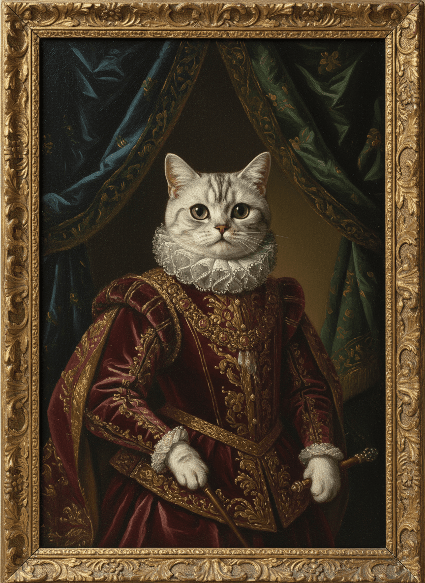AI Royal Pet Portrait Image From Image