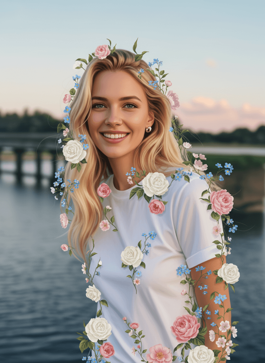 AI Blooming Portrait Video From Image